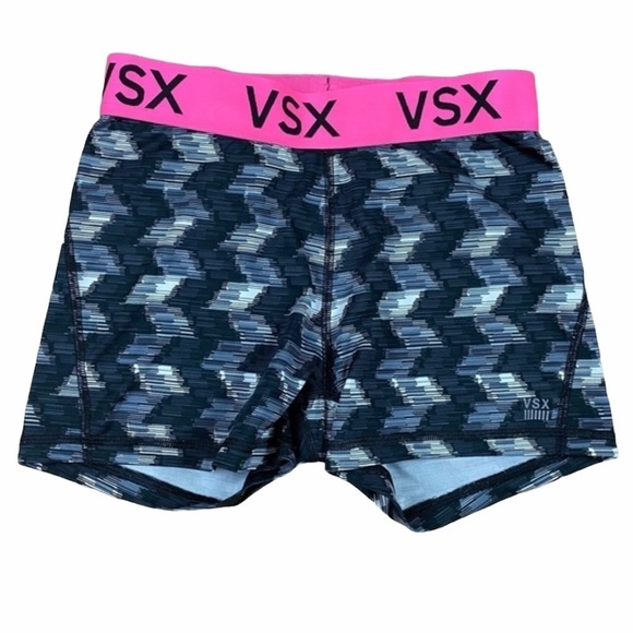 Victoria’s Secret Small VSX Sport The Player Hot Shorts 80’s Abstract Print - Picture 1 of 8